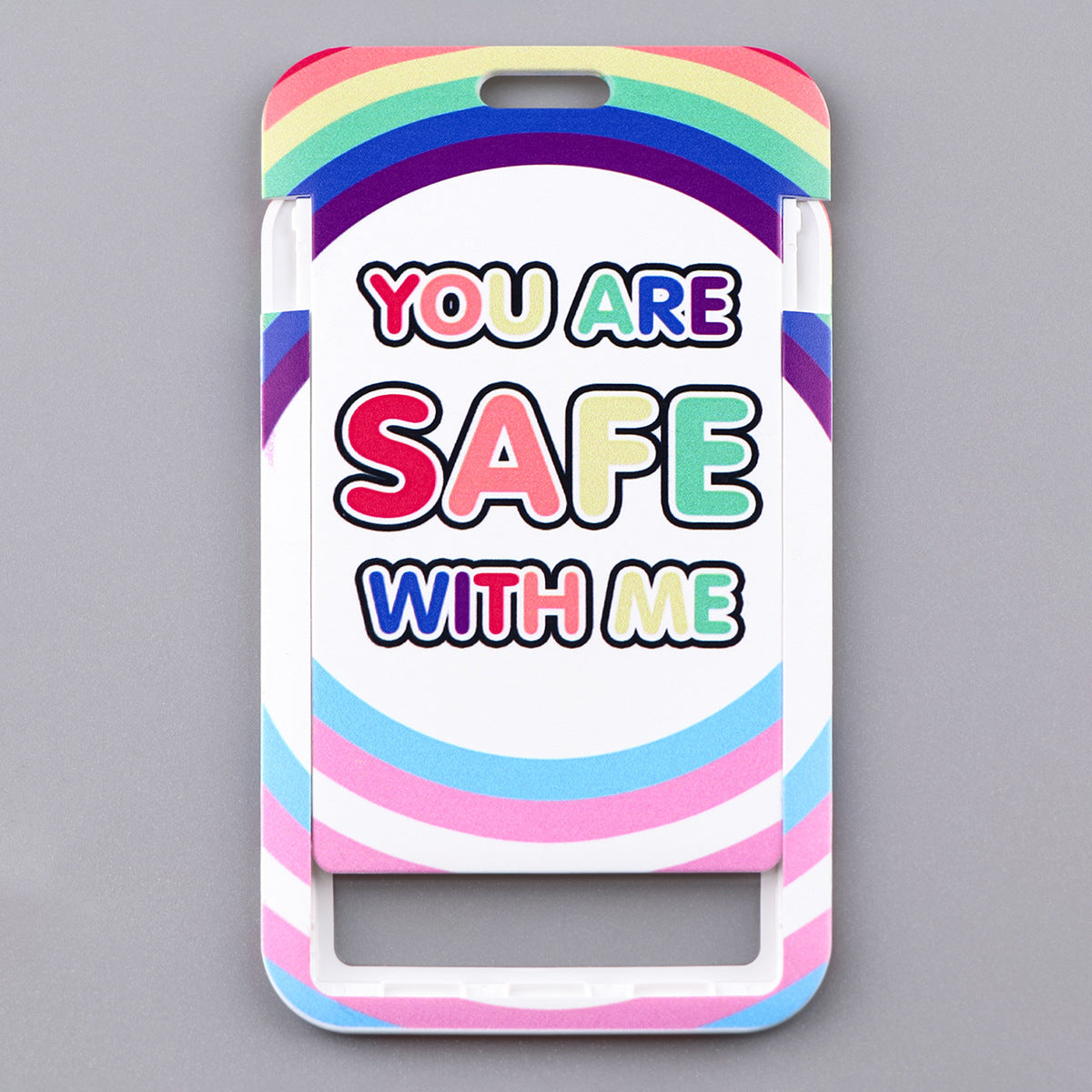 Wholesale Rainbow Card Holder Ribbon Polyester Cell Phone Lanyard Keychain