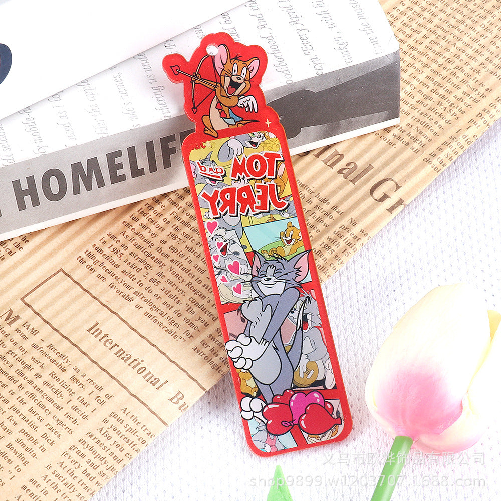 Wholesale 10pcs Cartoon Animal Acrylic Double-Sided Bookmarks