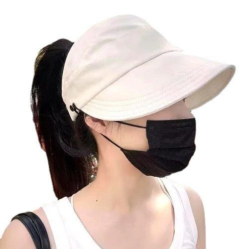Wholesale Joker Leisure Big Ponytail Big Hat Visor Sun Hat