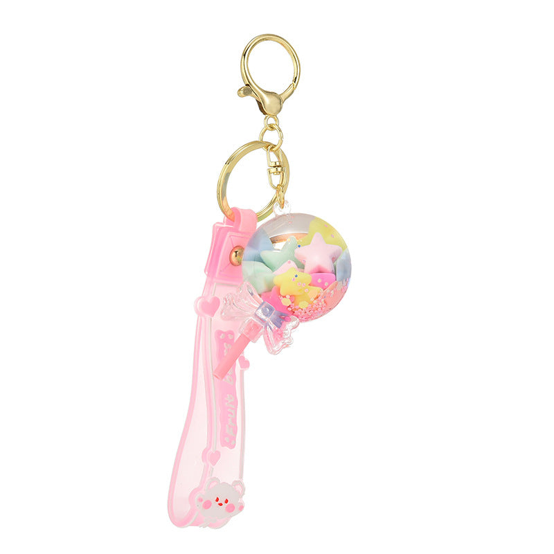 Wholesale Acrylic Quicksand Lollipop Keychain