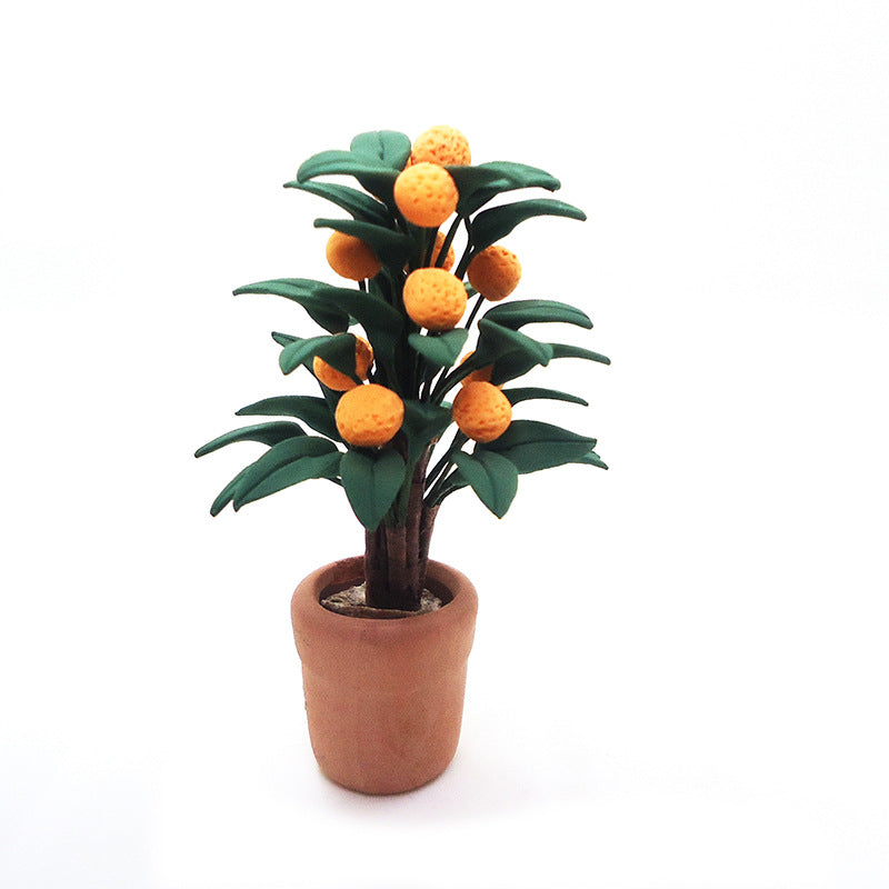 Wholesale 1:12 Dollhouse Mini Clay Flower Plants