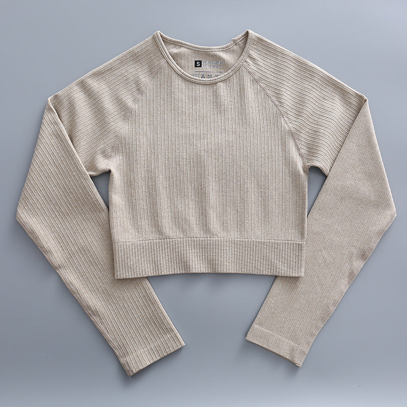 Wholesale Tight Fitting Sports and Fitness Sets Long Sleeved Nylon Yoga Clothes