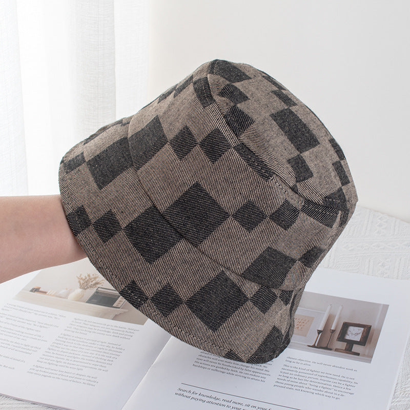 Wholesale  All-match Small Fashionable Plain Face Coverage Bucket Hat Trendy