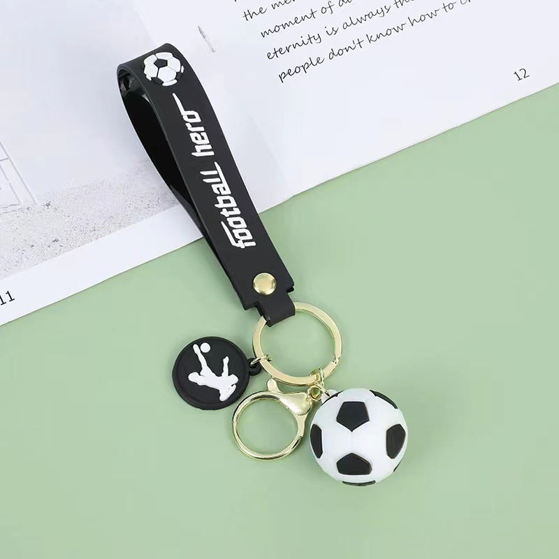 Wholesale of 10PCS Football PVC Keychains