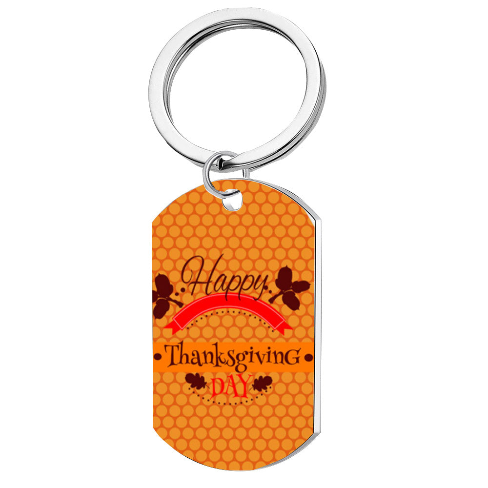 Wholesale Western Farm Stainless Steel Keychain