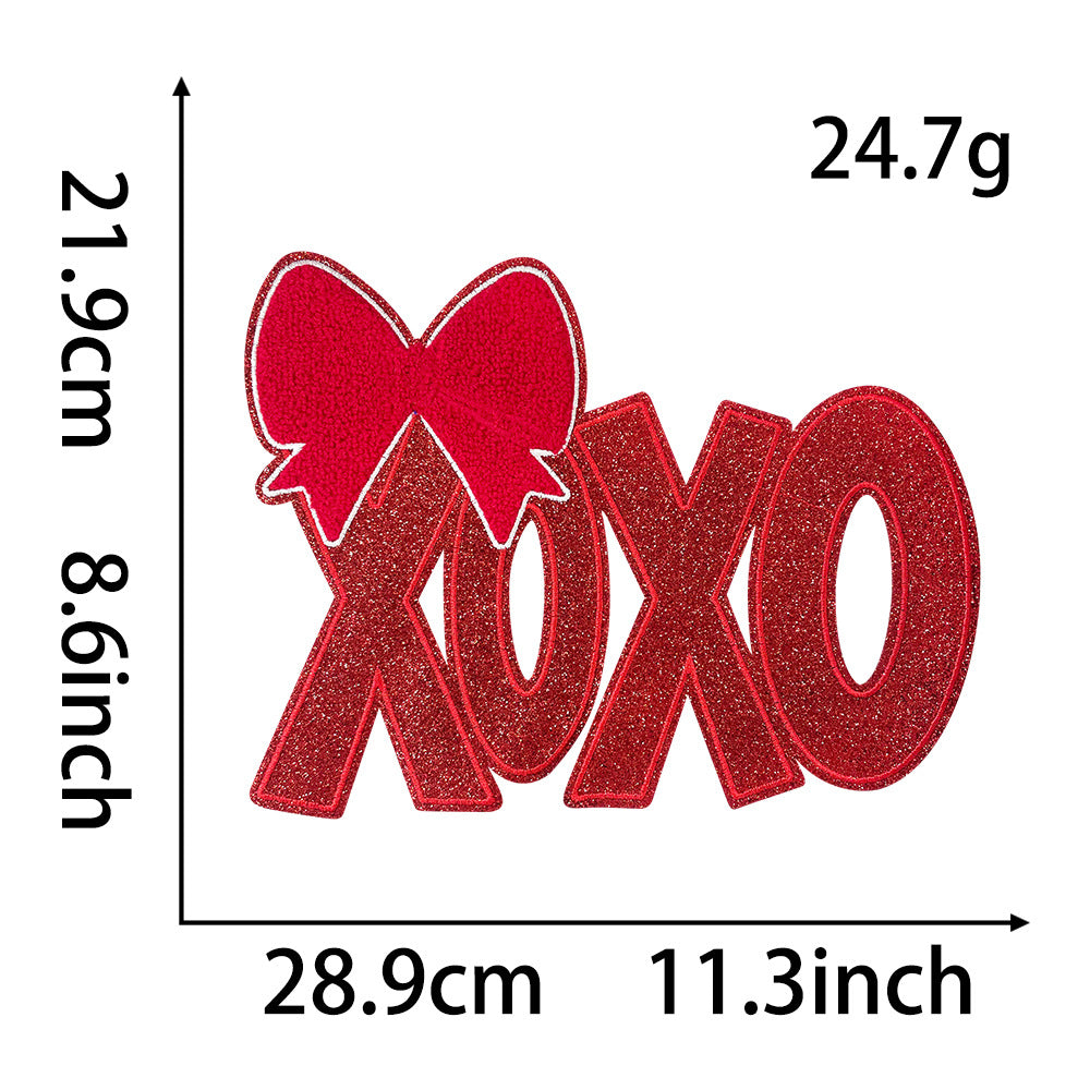 Wholesale 28Cm Towel Embroidery Patch Be Mine Red Stylish Coat Embellishment Everyday Fashion Accessory