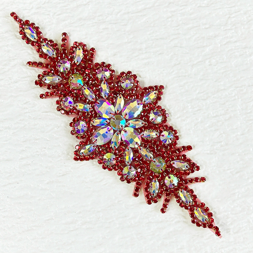 Wholesale Hand sewn bead rhinestone hot melt adhesive patch