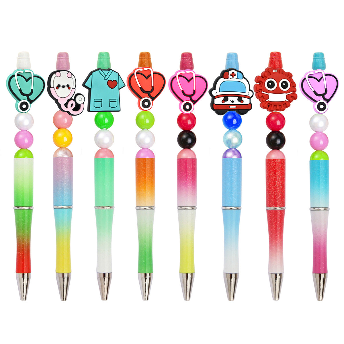 Wholesale  Random 100pcs/pack  Medical Series Ballpoint Pen Beads