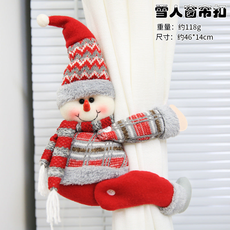 Wholesale Christmas Creative Curtain Buckle Cartoon Doll Decoration