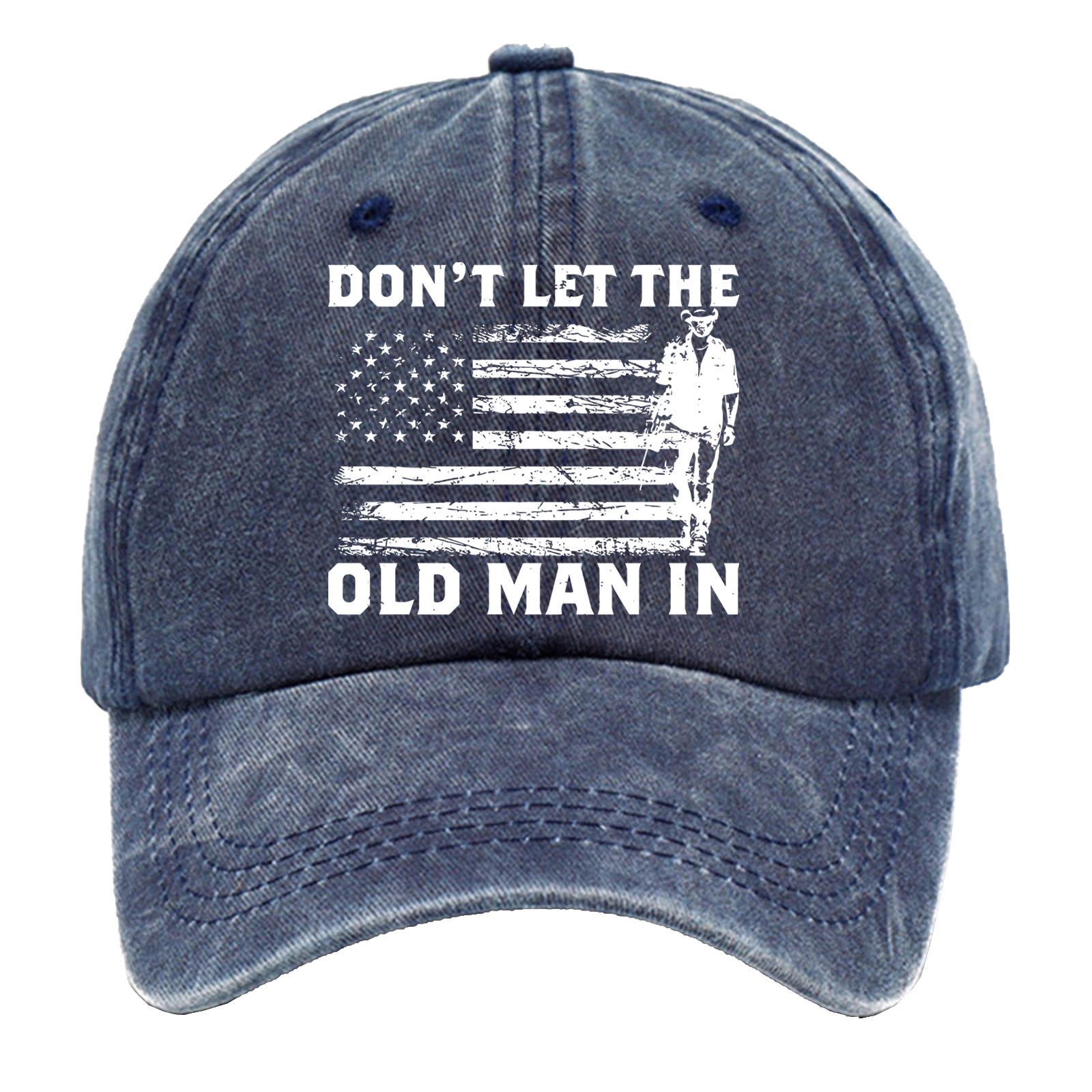 Wholesale Washed Cotton Printed Distressed Vintage Soft Top Baseball Cap