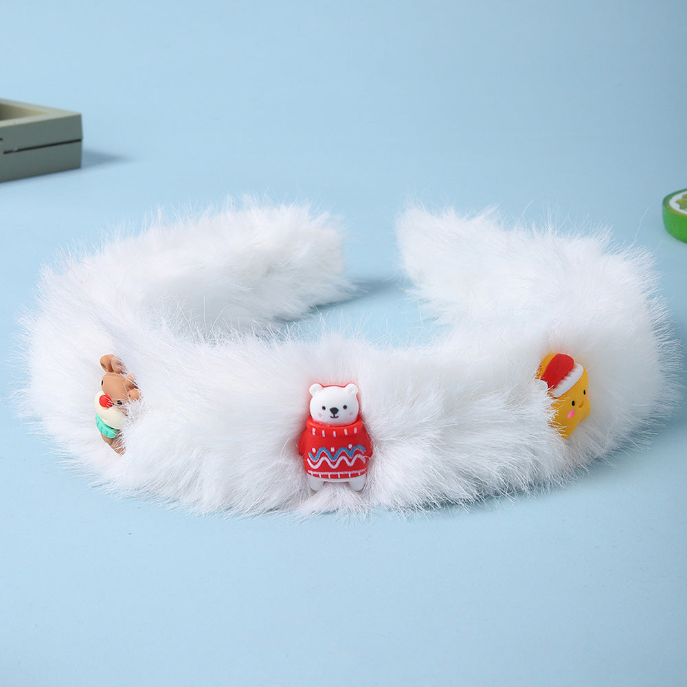 Wholesale Christmas Plush Cartoon Hair Bands