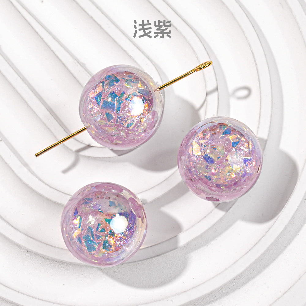 Wholesale 50pcs/1pack Colorful European Platinum Straight Hole DIY Beads