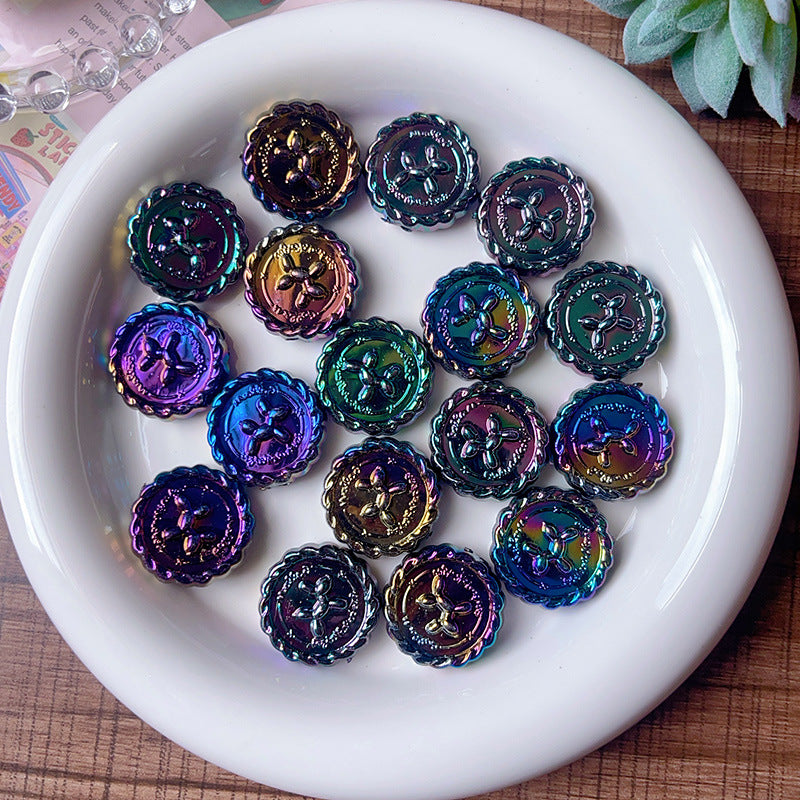 Wholesale 10pcs/pack Macaron straight hole balloon dog round seal beads