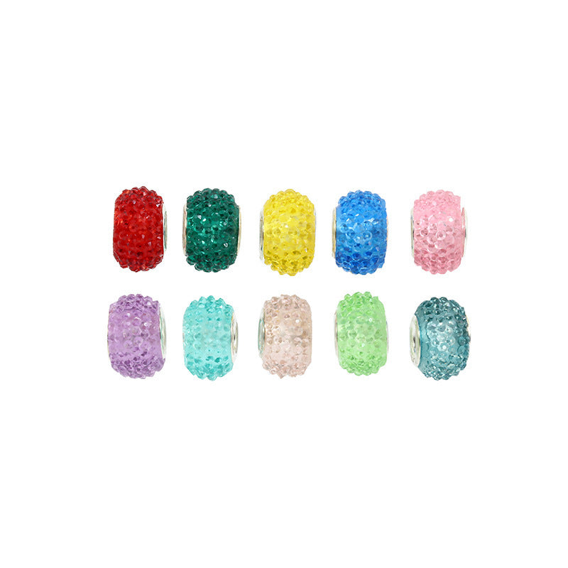 Wholesale DIY Macaron Color Resin Large Hole Beads