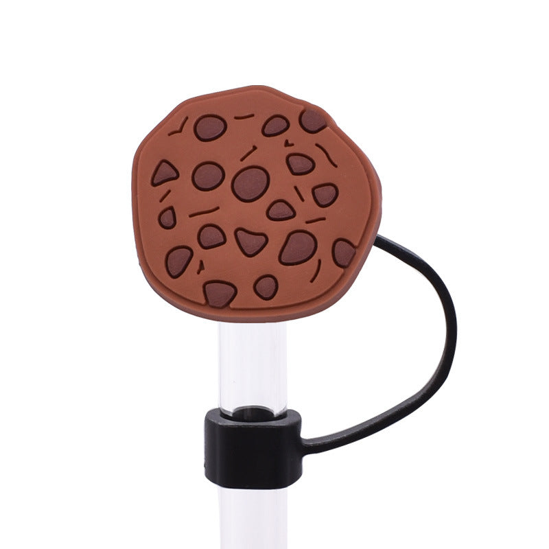 Wholesale  Random 100pcs/pack   Cute food internet celebrity straw cover  Straw Tube Cap