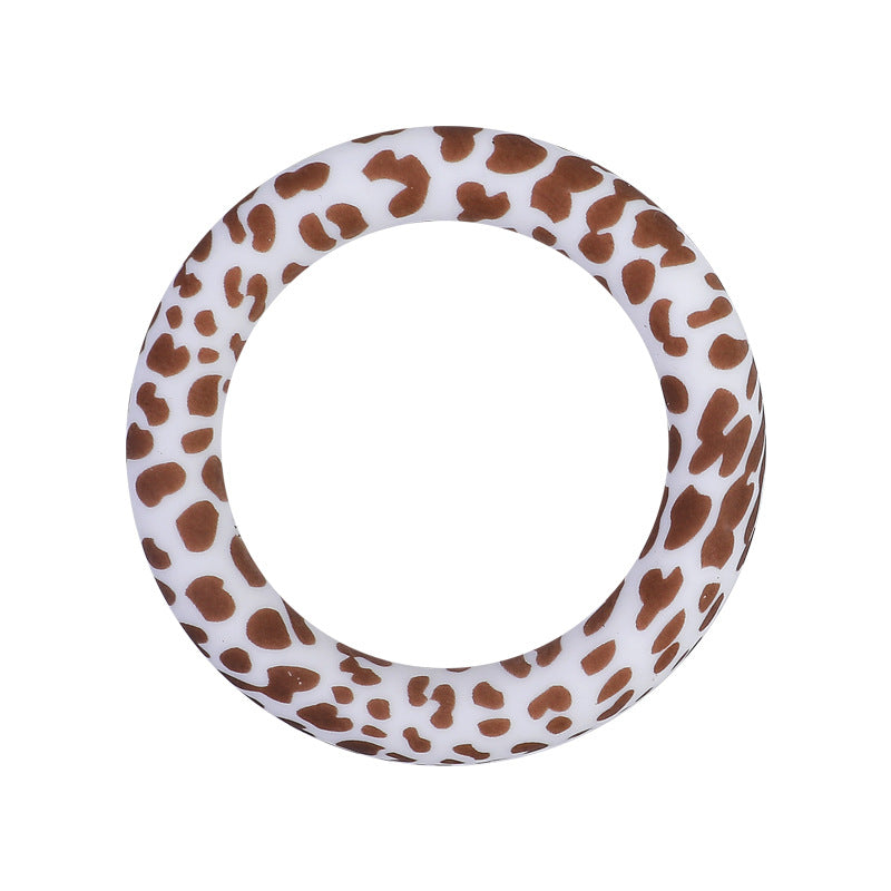 Wholesale 20PCS 65mm Leopard Print Silicone Ring Accessories
