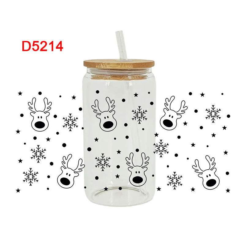 Wholesale Christmas Gift Series 16oz Cup UV DTF Wraps