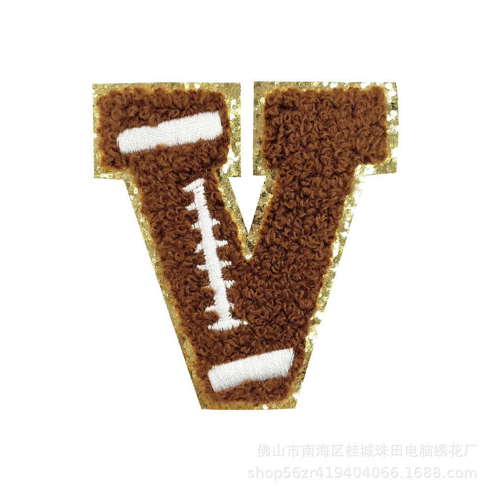 Wholesale Teacher S Day Chenille Embroidered Letter Bow Patch Set Self Adhesive Iron On DIY Decor For Shoes And Hats