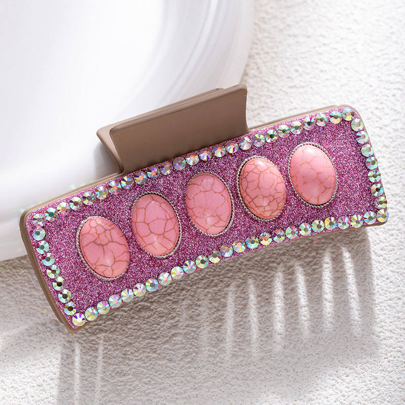 Wholesale Bohemian turquoise western style clip leather clip