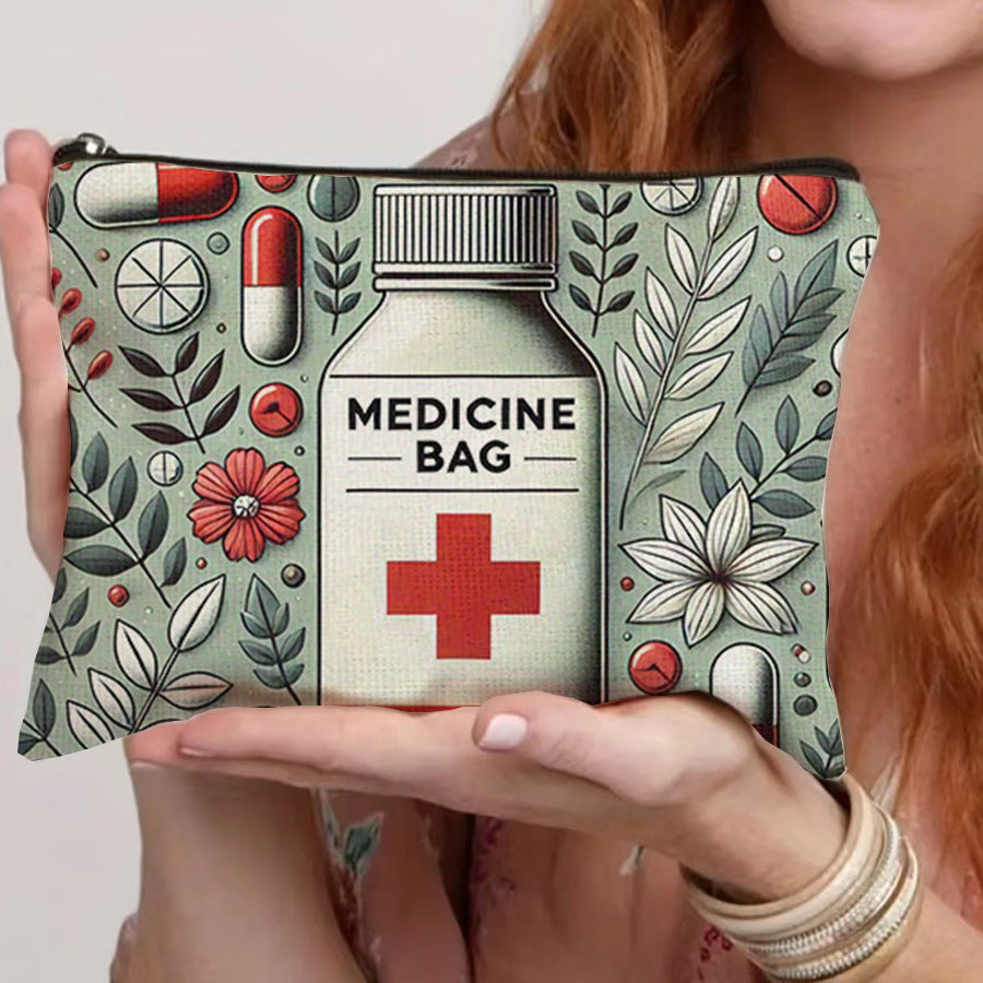 Wholesale spot canvas zipper bag canvas cosmetic bag zipper canvas bag pencil case