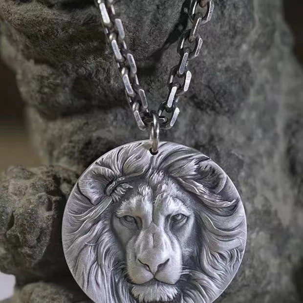 Wholesale Lion Head Pendant Alloy Necklaces