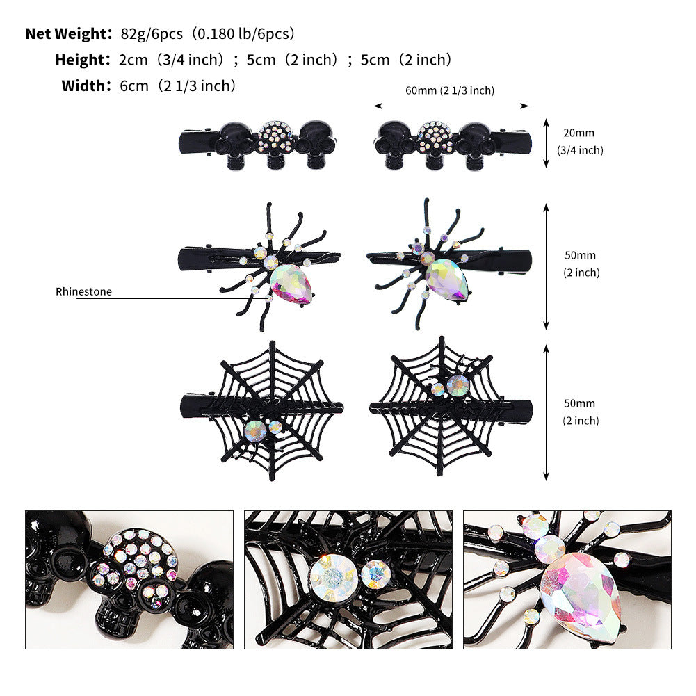 Wholesale Halloween Funny Rhinestone Hair Clips
