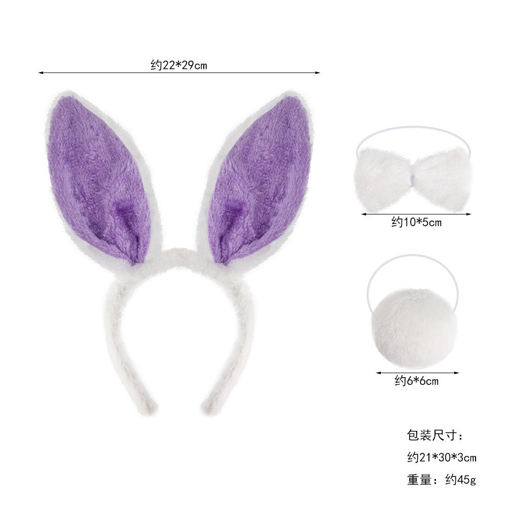 Wholesale Halloween Women Children's Performance Props Easter Cute Plush Rabbit Ear Headwear