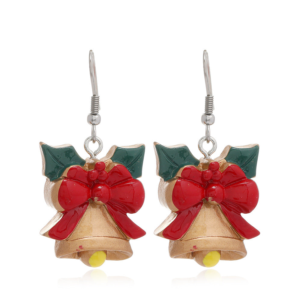 Wholesale Santa Claus Elk Snowflake Resin Earrings