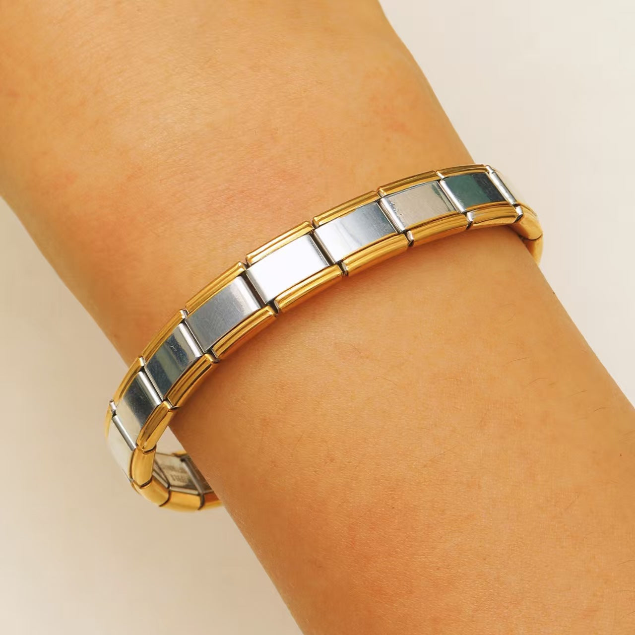 Wholesale Oil dripping palm eye ring titanium steel square module ring