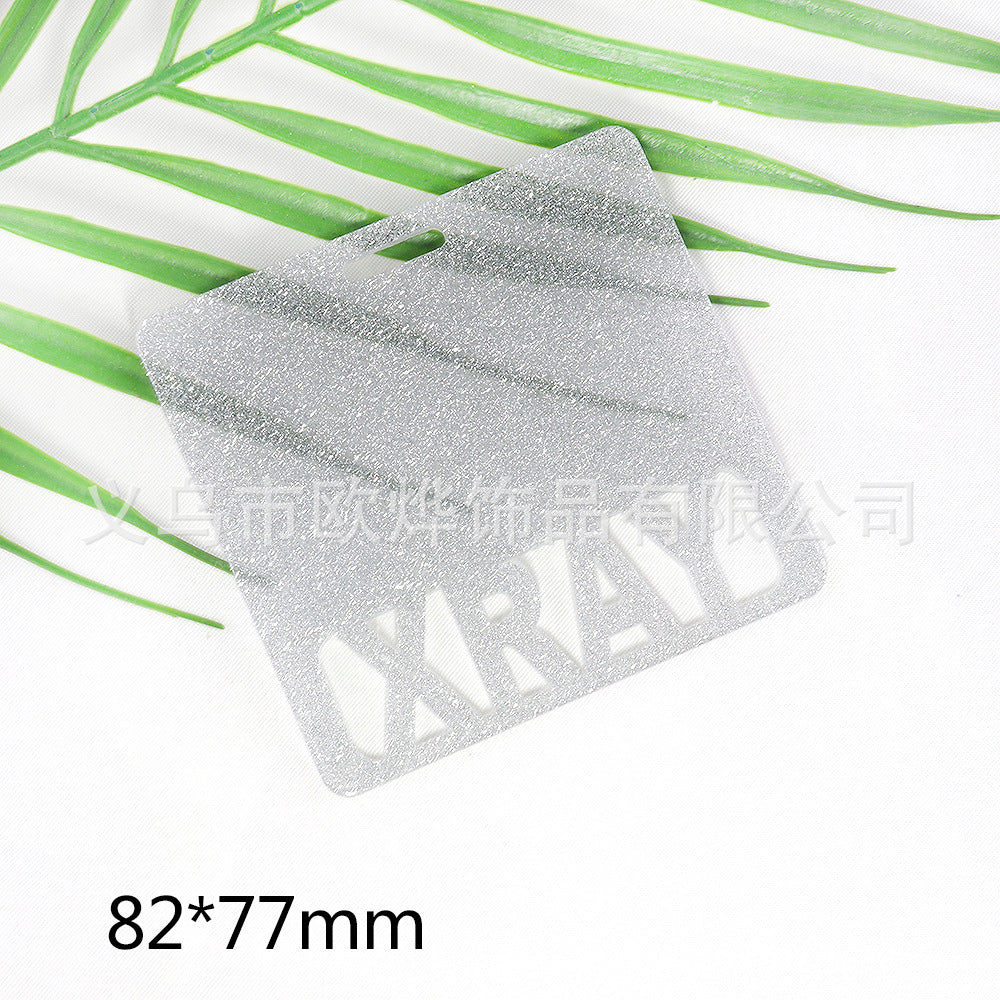 Wholesale 10pcs New Blank Glitter Acrylic Hollow Letter DIY Pendant Bookmark