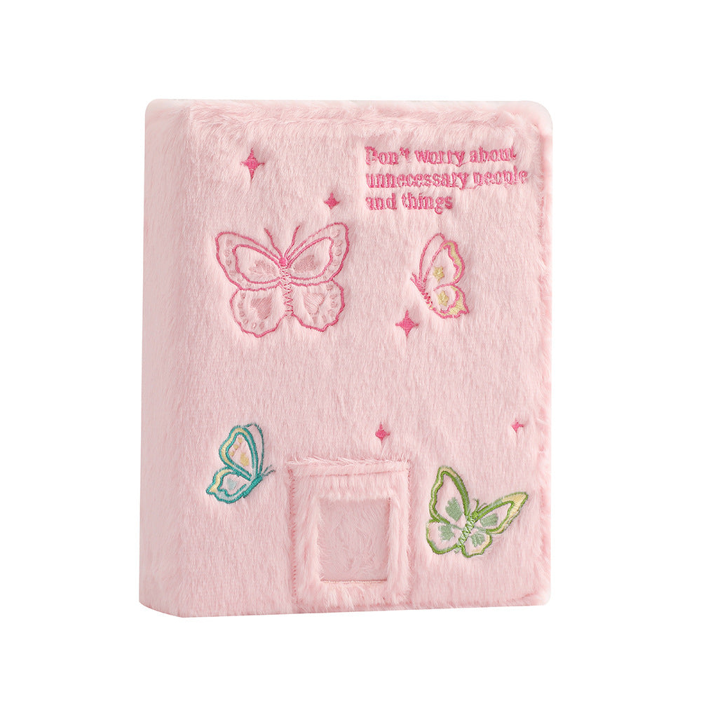 Wholesale A5 Embroidered Butterfly Plush Album Storage Album