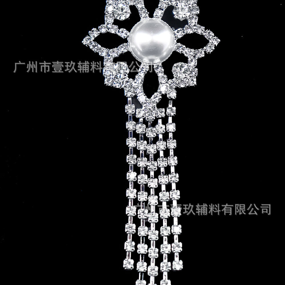 Wholesale Bow Water Diamond Crystal Chest DIY Patches