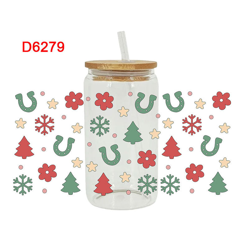 Wholesale Christmas Santa series 16oz Cup UV DTF Wraps