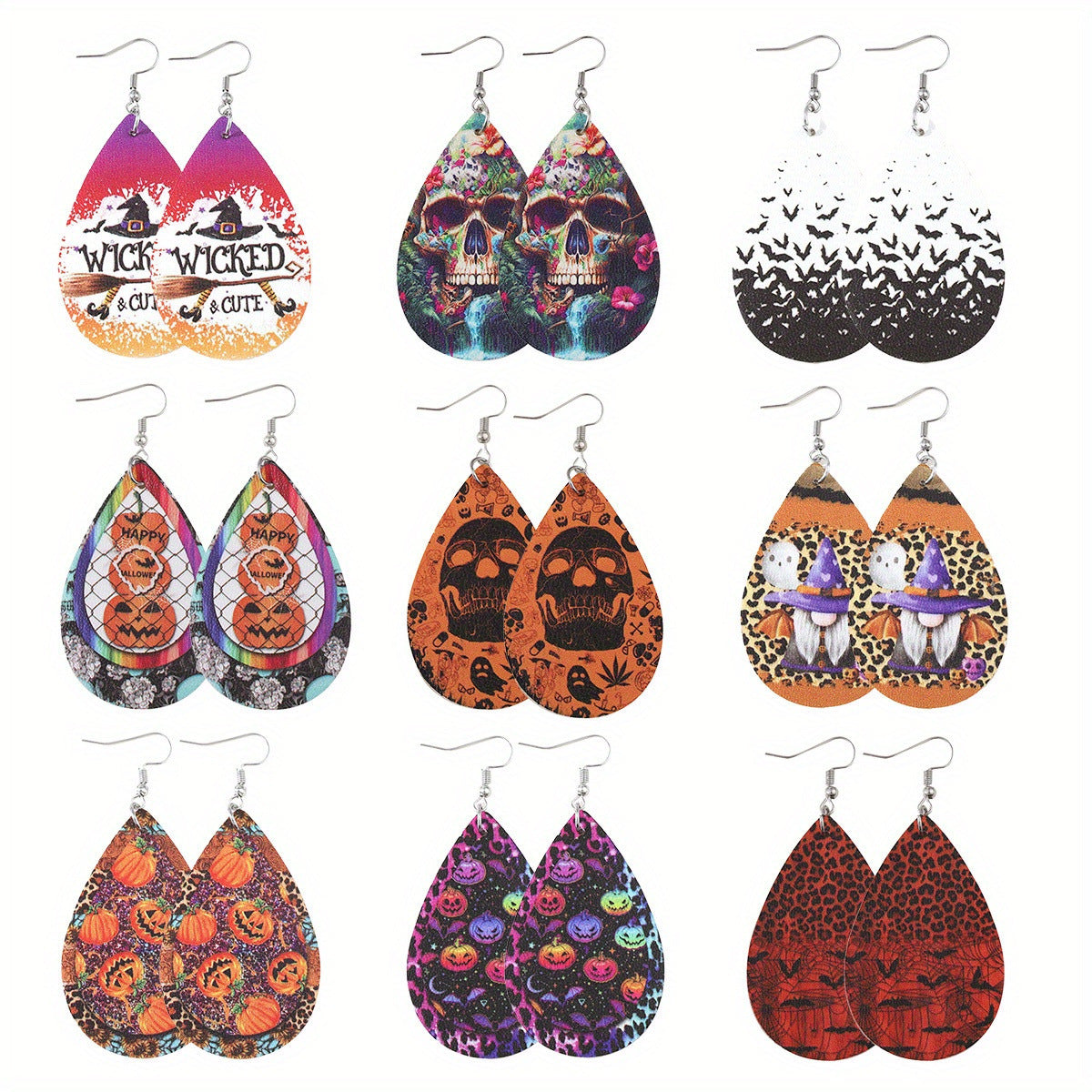 Wholesale  Gothic PU Leather Earrings