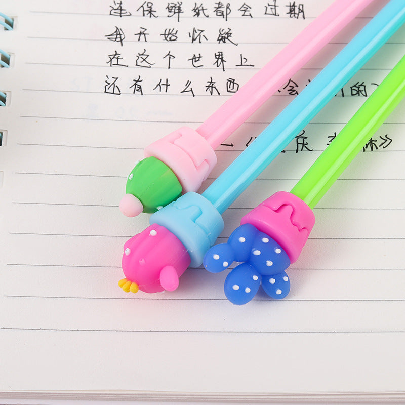 Wholesale Soft Gel Cactus Neutral Pen