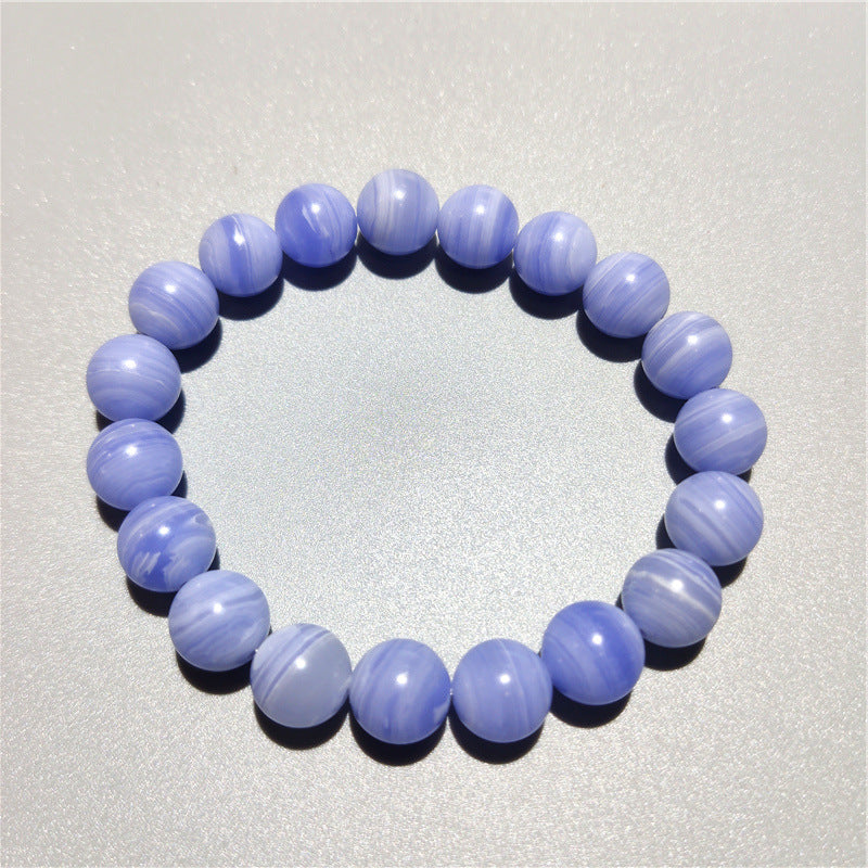 Wholesale Blue Agate Chalcedony Crystal Bracelet