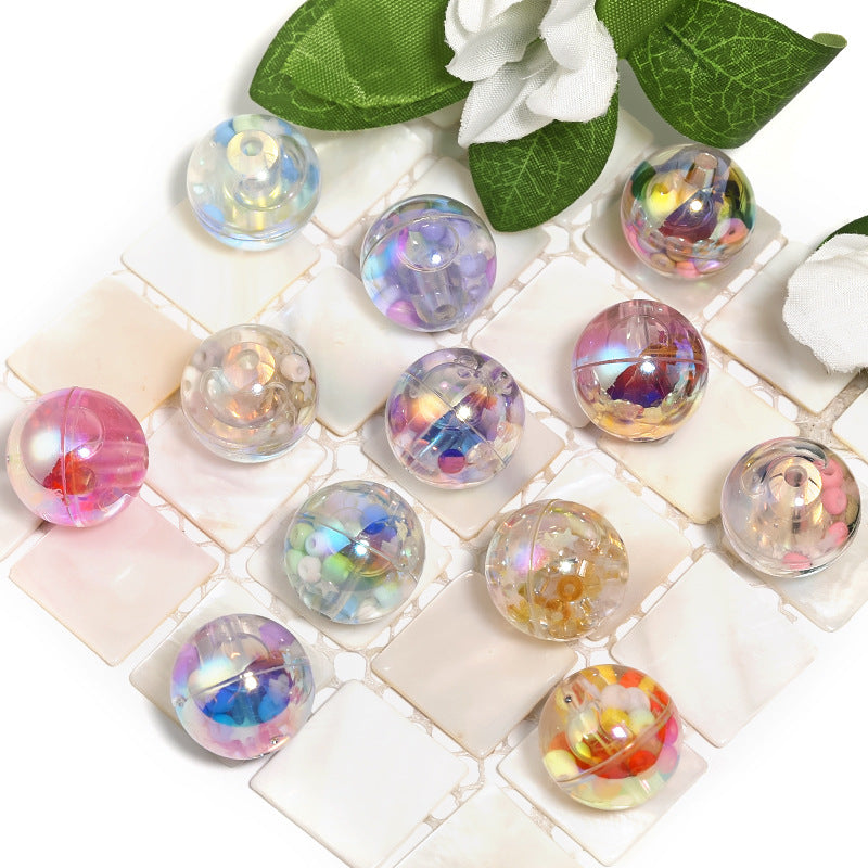 Wholesale 25pcs Creative Colored Quicksand Bubble Ball Bead