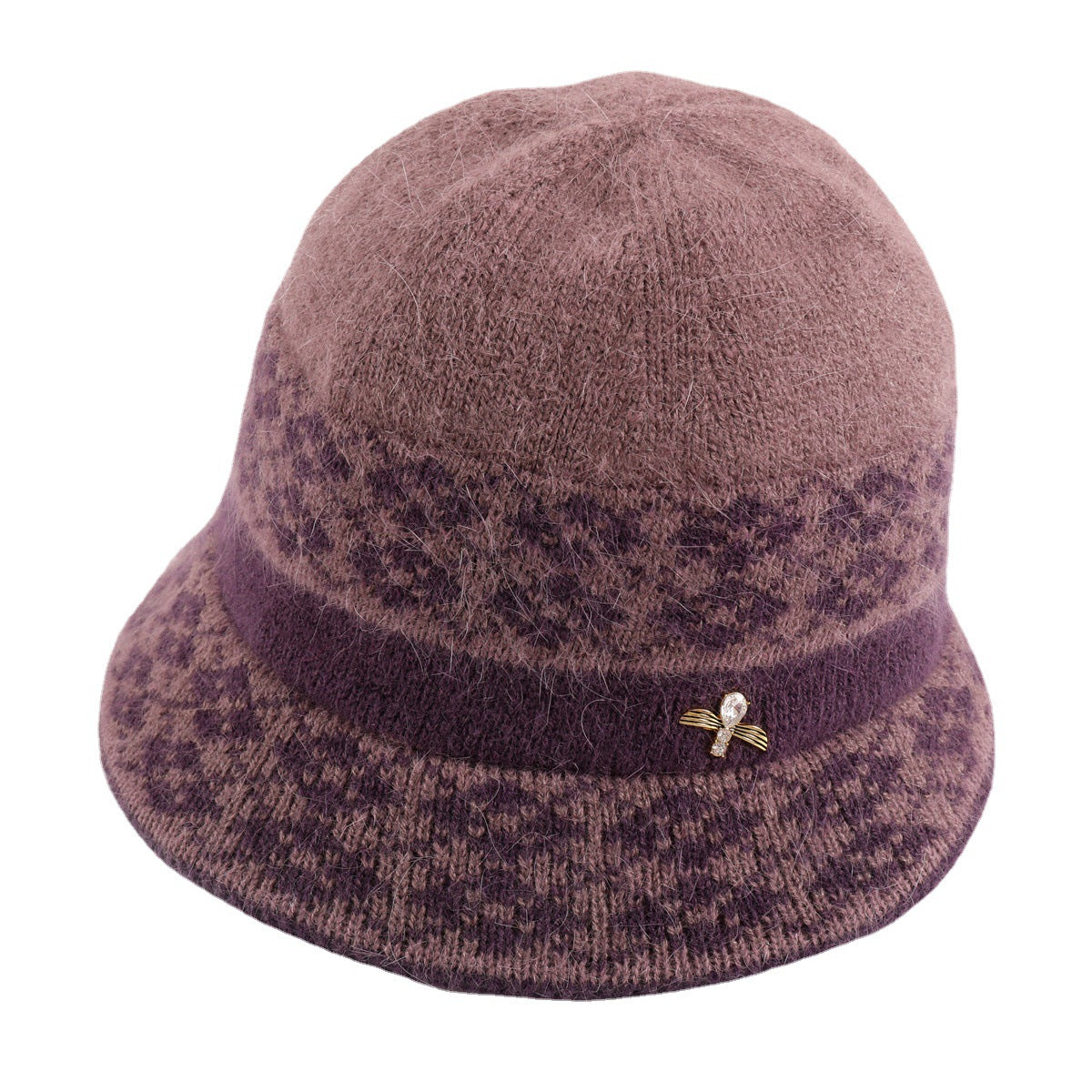 Wholesale Middle-aged and Elderly Autumn and Winter Woolen Hats Plus Velvet and Thickened Warm Hats