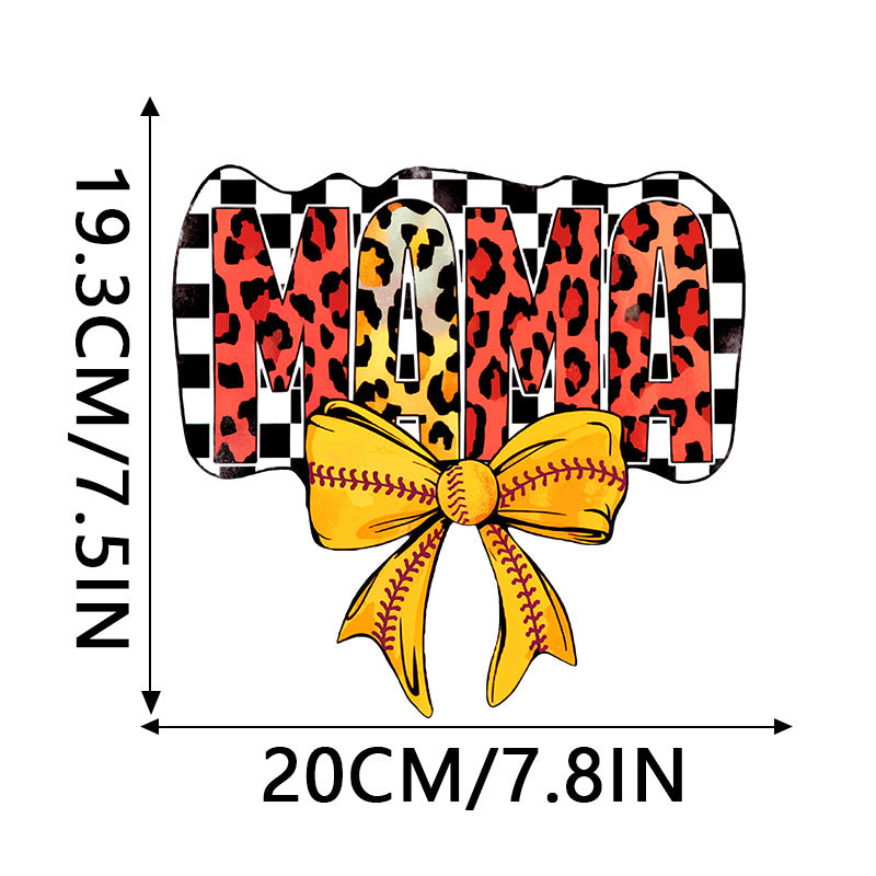 Wholesale 10pcs Leopard print bow Mother's Day UV DTF Ready to Press Transfers Wraps