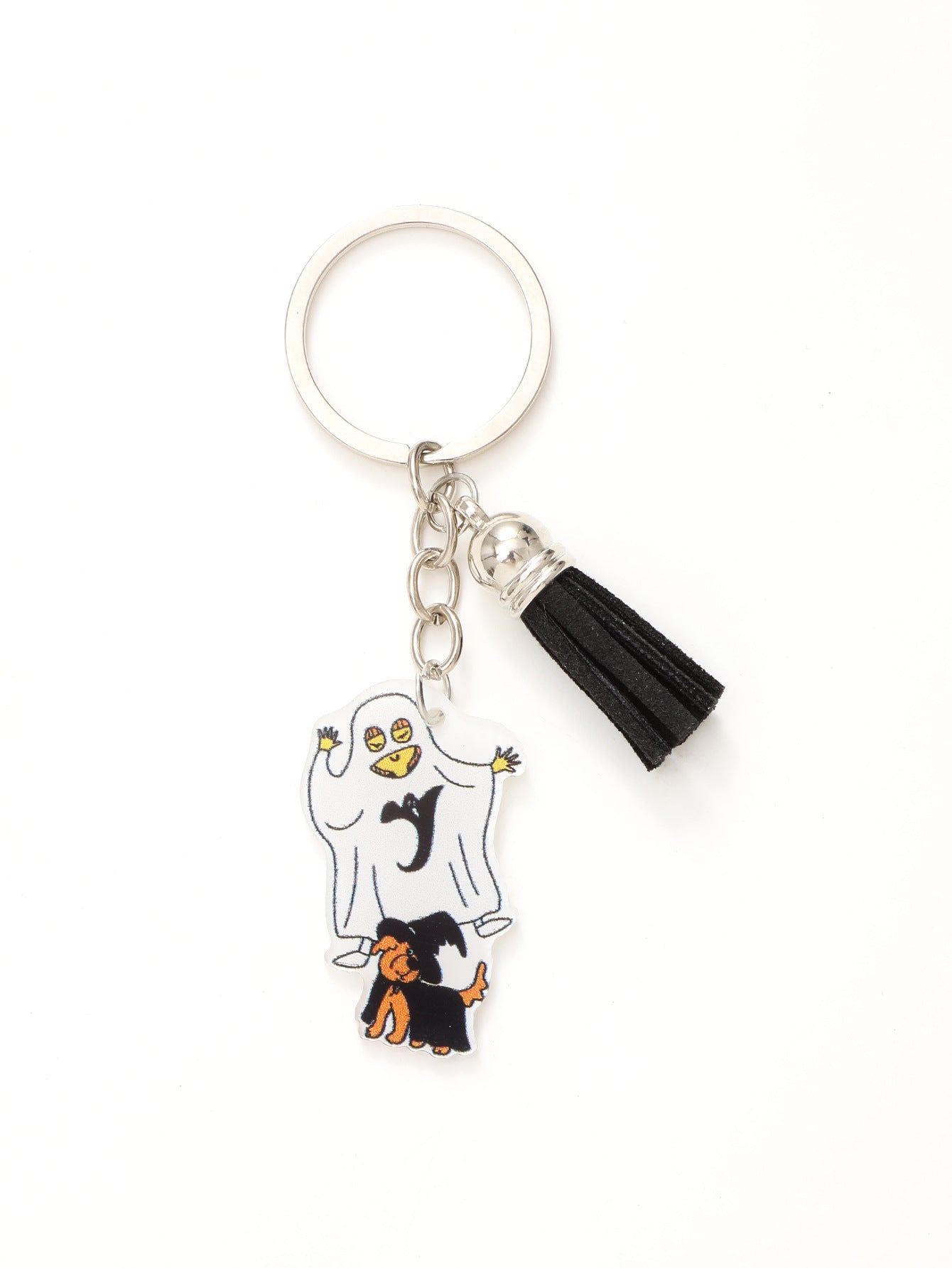 Wholesale Halloween Funny Acrylic Bat Pumpkin Head Witch Tassel Keychain