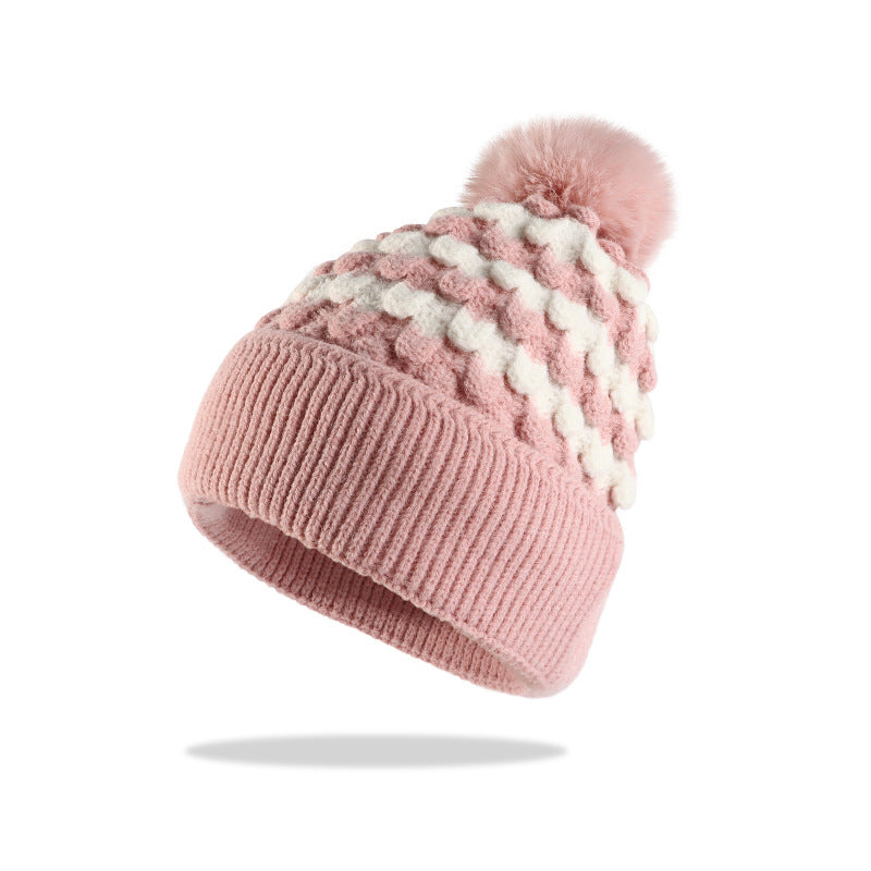 Wholesale Velvet Winter Thickened Twist Coarse Knitted Ear Protection Acrylic Hat