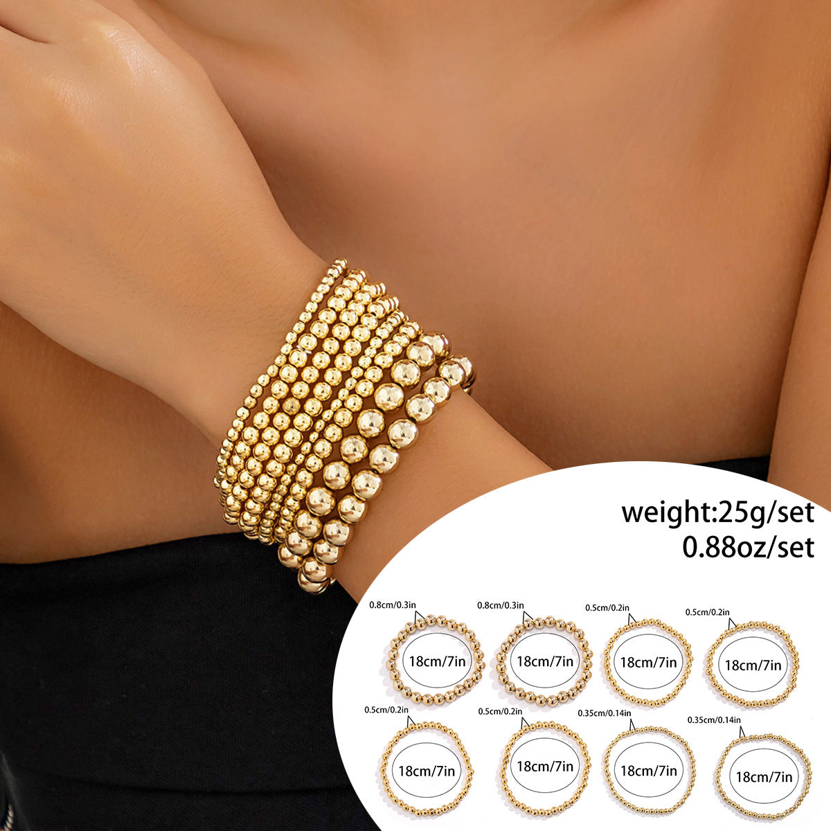 Wholesale Sweet and Cool Beaded Hot Girl Heart Pendant Metal Bracelet