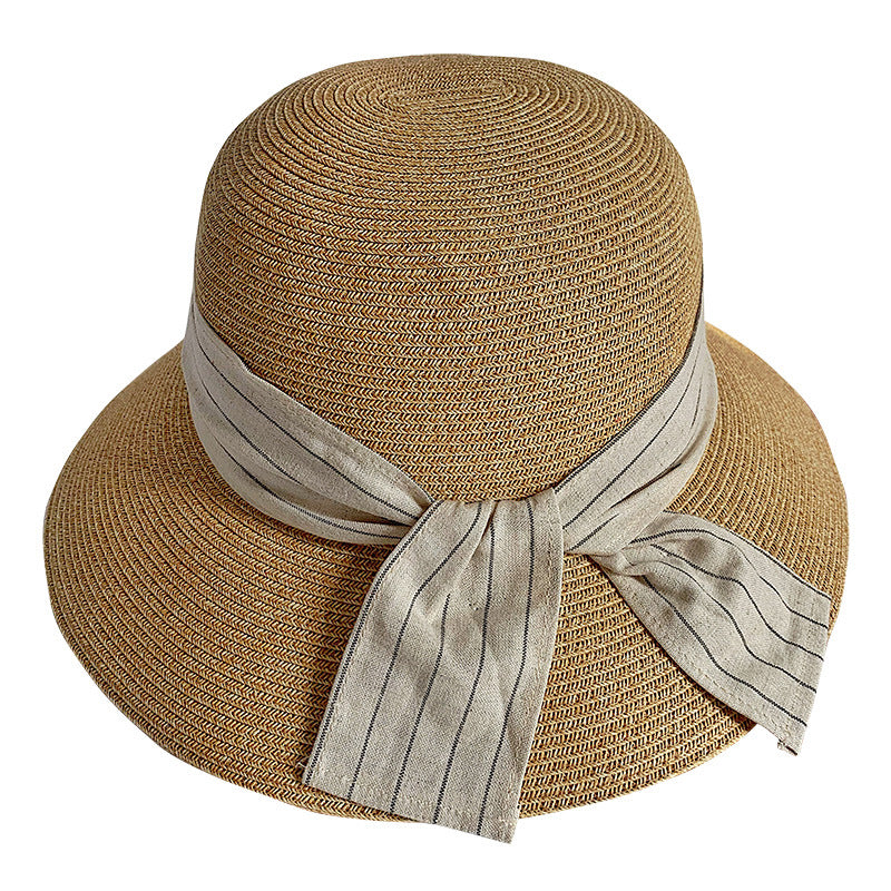 卸売リボン大きなつばの帽子麦わら帽子