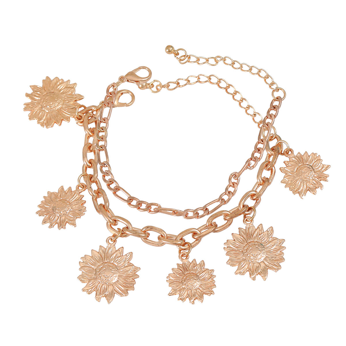 Wholesale Vintage Sunflower Alloy Bracelet