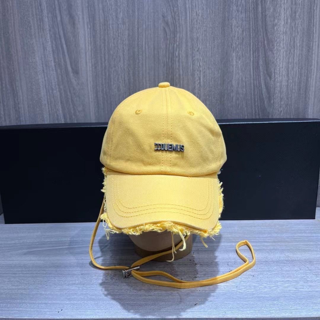 Wholesale Fashion casual baseball cap with raw edge hanging rope
