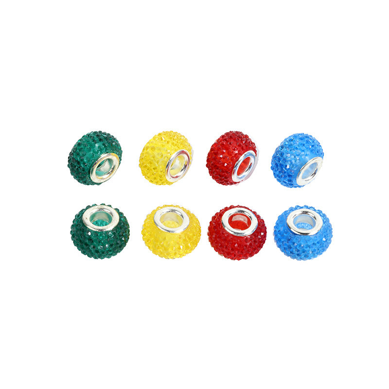 Wholesale DIY Macaron Color Resin Large Hole Beads