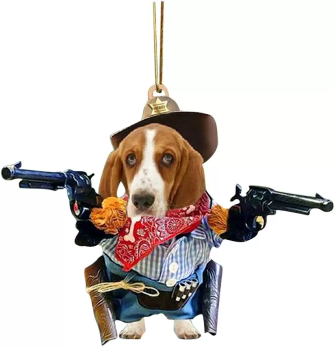 Wholesale Creative Gun Dog Acrylic Car Accessories