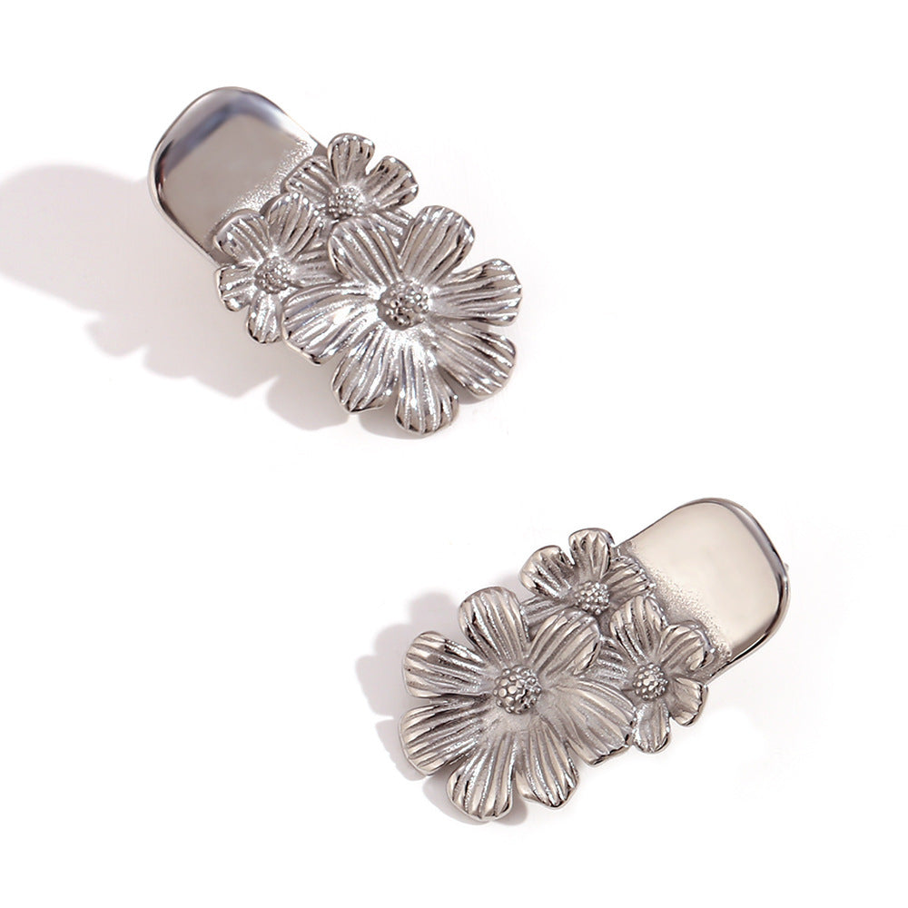 Wholesale Stainless Steel 18K Gold Plated Irregular Geometric Love Earrings