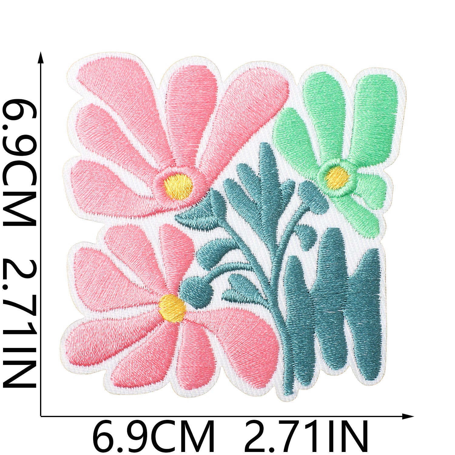 Wholesale Polyester Vase Flower Embroidered Iron On Patch DIY Fabric Decoration For Clothing Hats Shoes Fashion Accessory