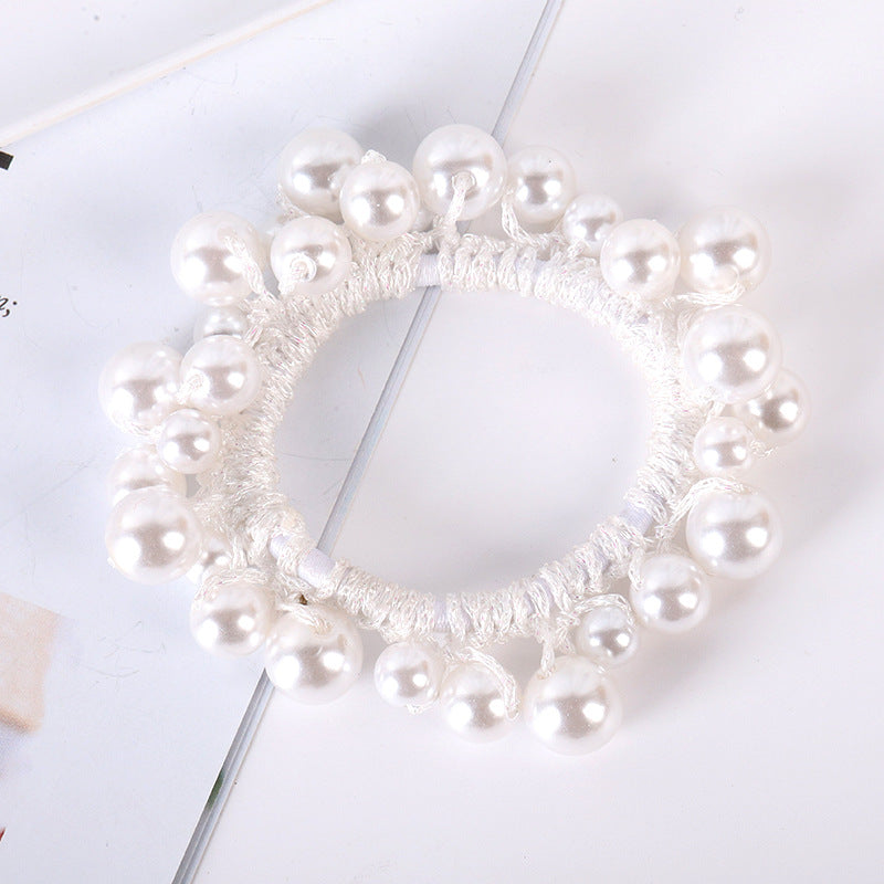 Wholesale Rhinestone Hair Pearl Scrunchies